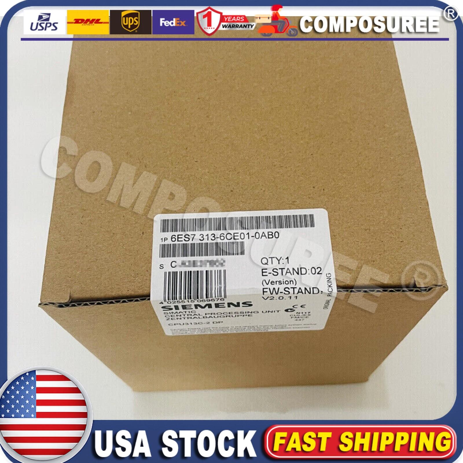 New Siemens 6ES7313-6CE01-0AB0 Sealed In Box 6ES7 313-6CE01-0AB0 Free Shipping