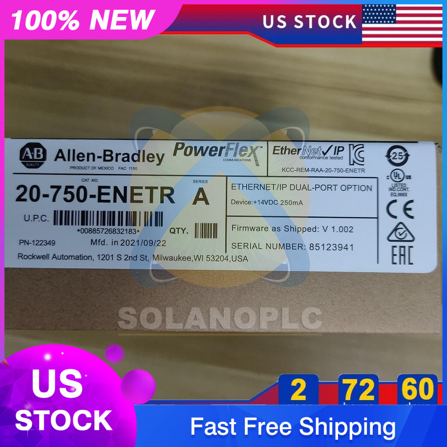 Factory Sealed Allen-Bradley 20-750-ENETR 750 2-P ENet/IP Module AB US Free Tax