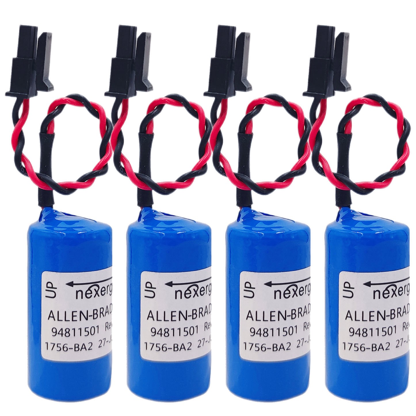 4Pcs AB 1756-BA2 3V Battery for Allen Bradley PLC 1756-BA2 Battery with PLug US