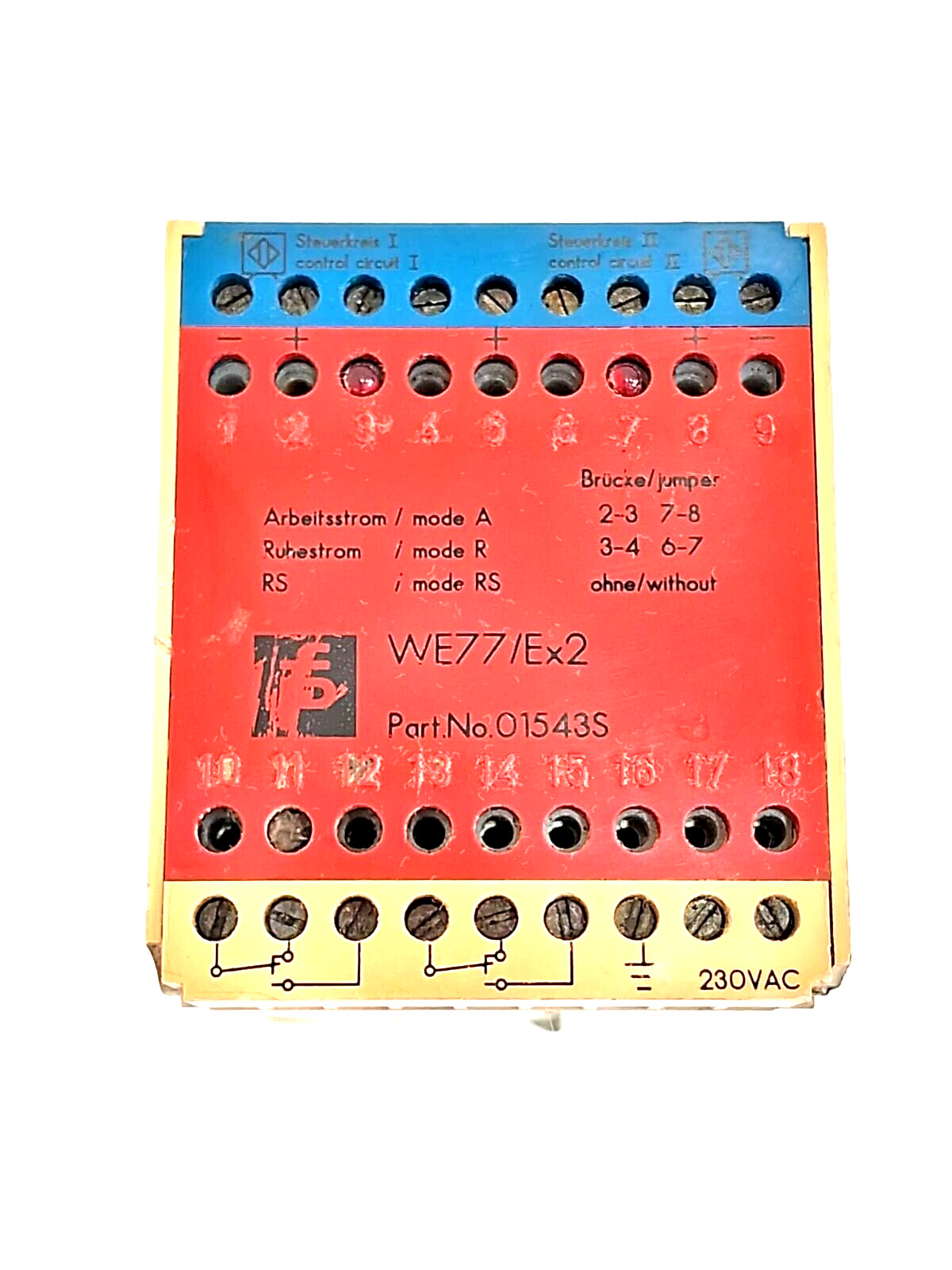 PEPPERL + FUCHS AMPLIFIER SWITCH WE77/EX2