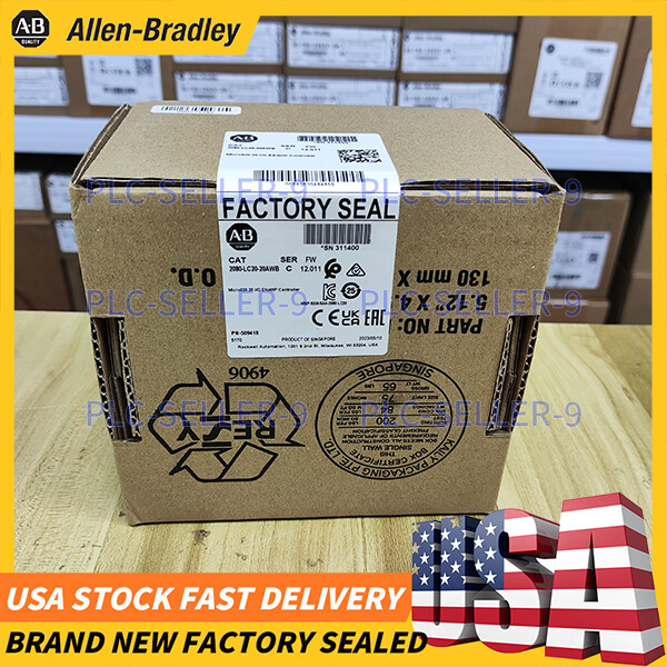Brand New Allen Bradley 2080-LC20-20AWB Micro820 20 I/O ENet/IP Controller