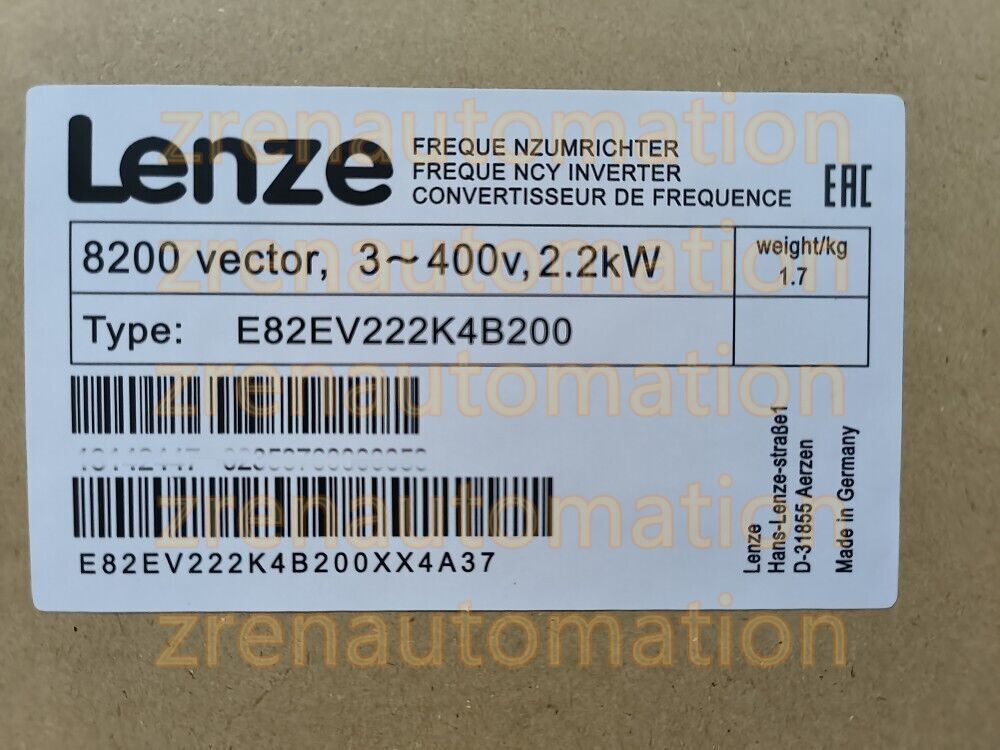 Lenze E82EV222K4B200 Frequency Inverter Converter 8200 Vector 2.2kW New