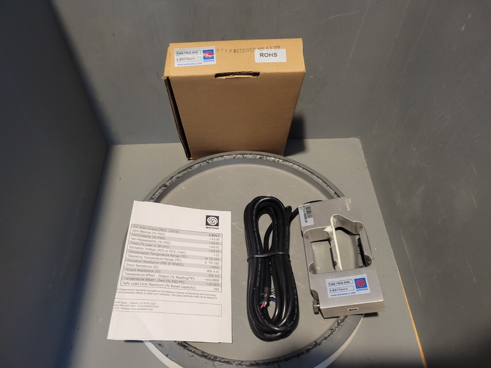 Sentran Load Cell, 1.8018mv/v, YA6-7KG-000