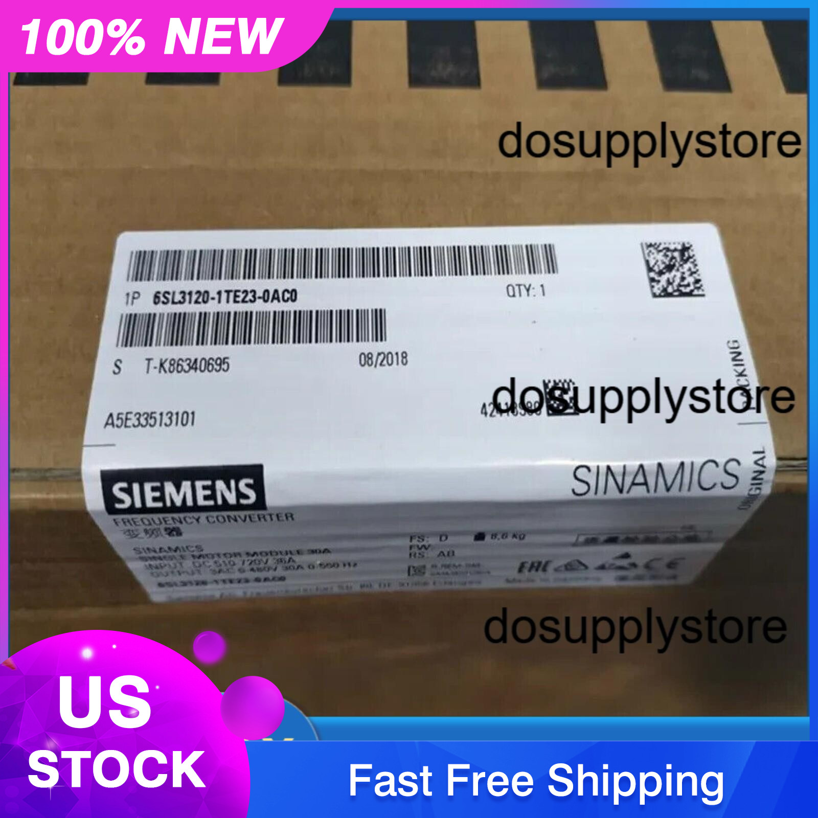 6SL3120-1TE23-0AC0 New IN STOCK Siemens S120 Motor Module shipping by DHL/UPS