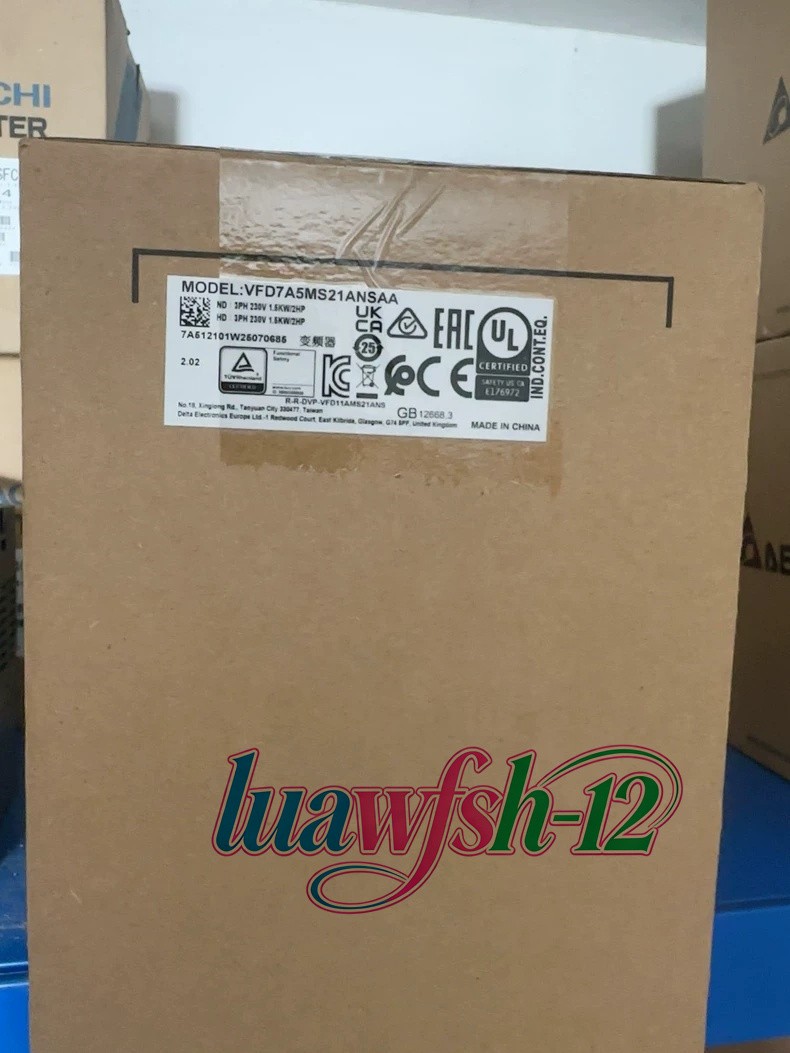 New Delta VFD7A5MS21ANSAA VFD inverter MS300 1.5kw 2HP single phase 200V-240VAC