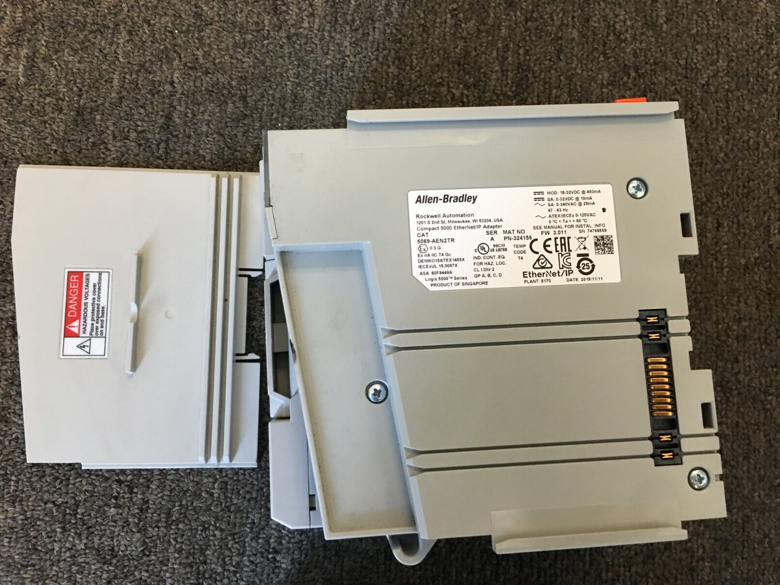 Allen Bradley 5069-AEN2TR Compact Logix 5000 ENET/IP Adapter used-30 day w’ty
