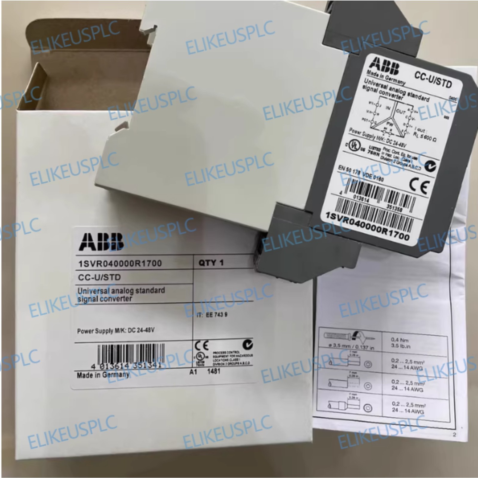 ONE New ABB Analog signal converter 1SVR040000R1700 CC-U/STD Expedited Shipping