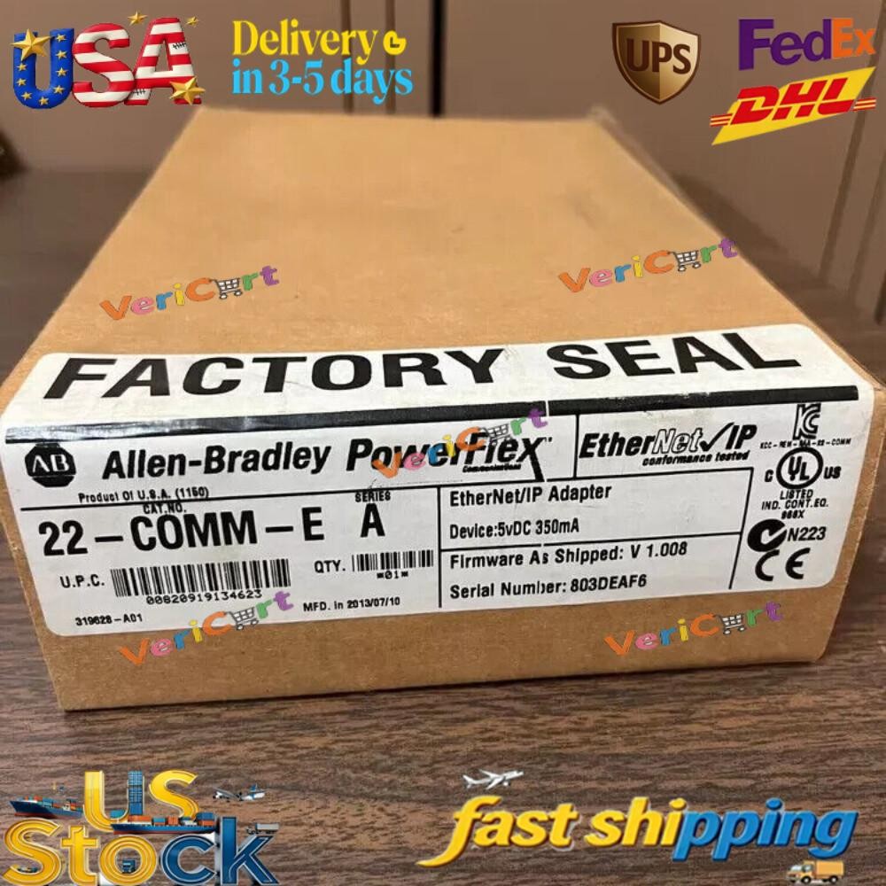 New Allen Bradley 22-COMM-E SER A PowerFlex Ethernet/IP Comm Adapter US Free Tax