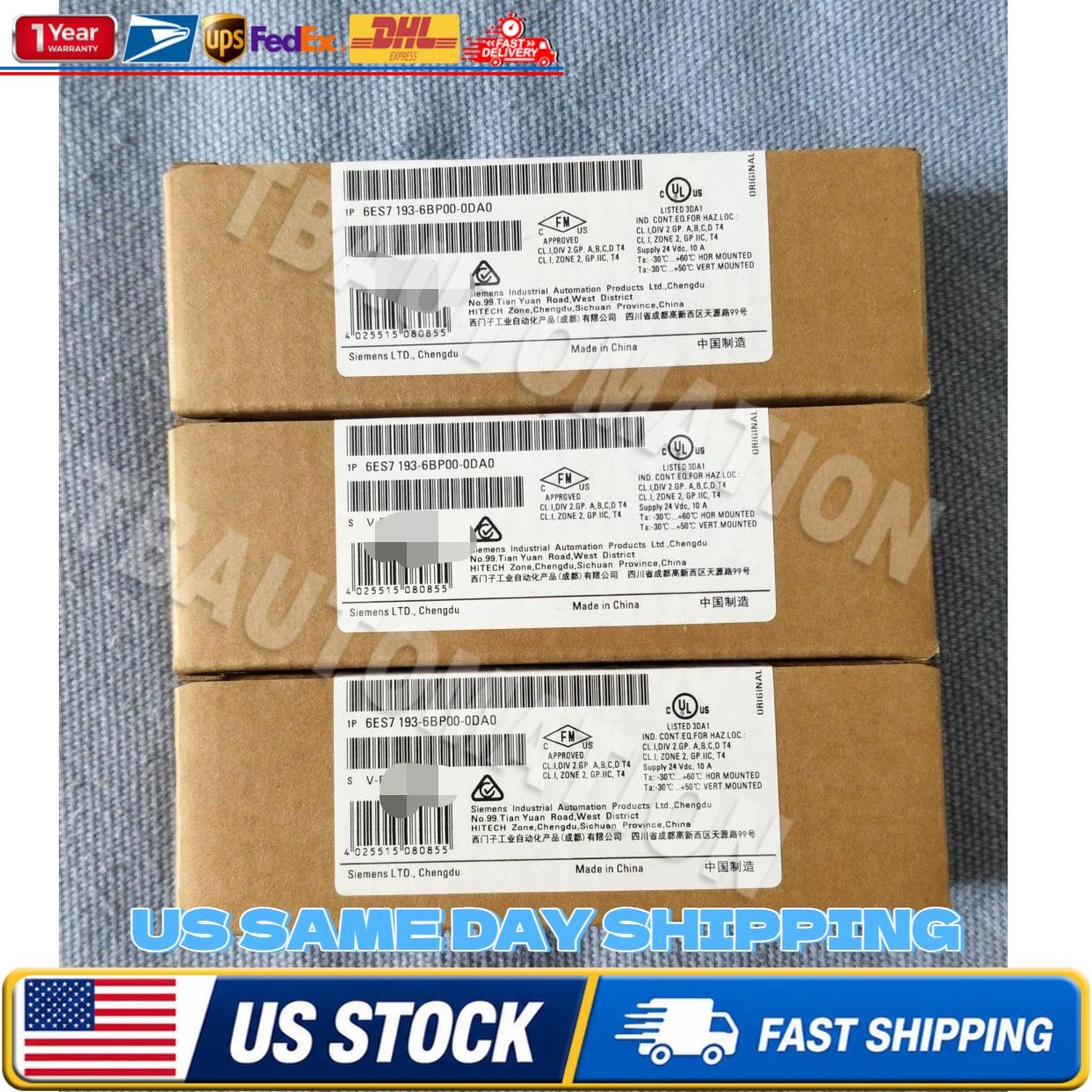 6ES7193-6BP00-0DA0 NEW SIEMENS SIMATIC ET 200SP Base Unit 6ES7 193-6BP00-0DA0 US