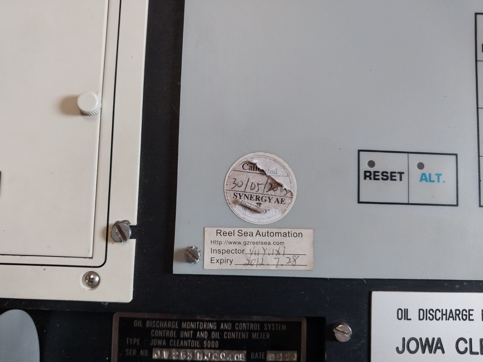 JOWA CLEANTOIL 9000 Oil Discharge Monitoring & Control System Unit