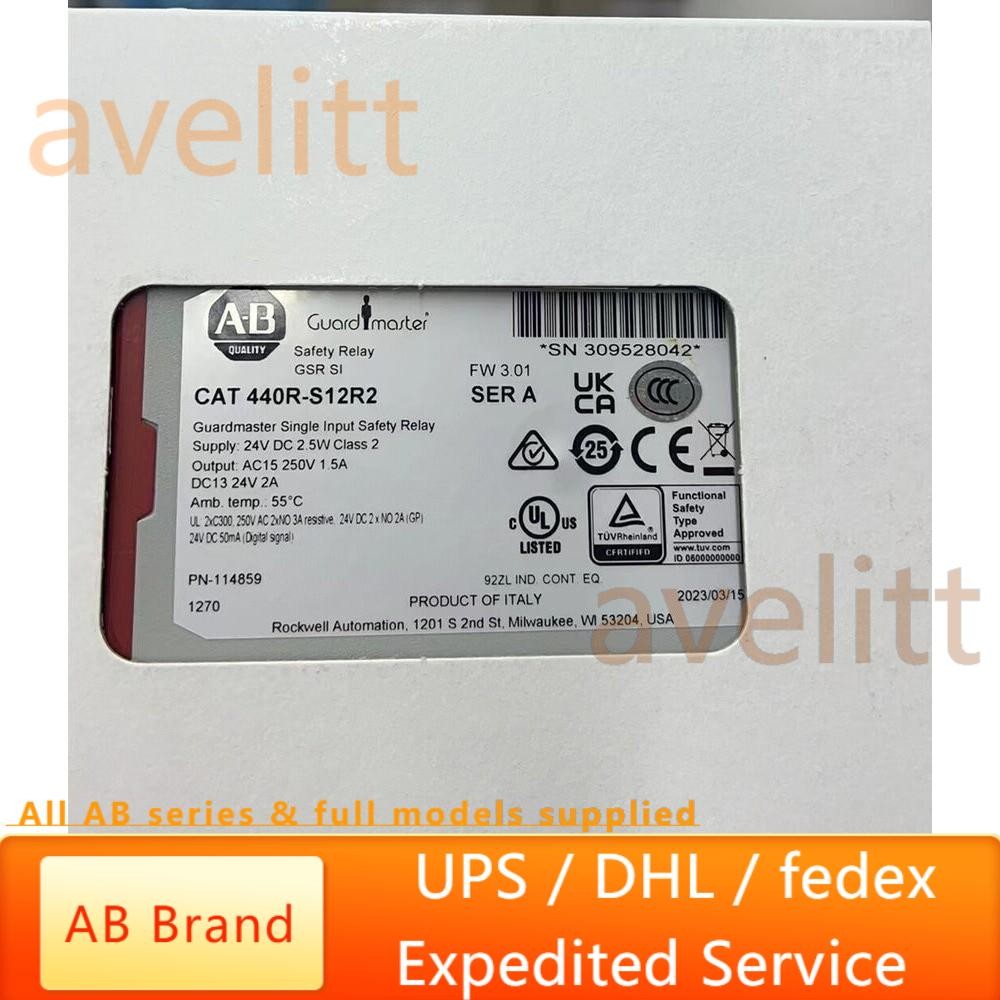 Allen-Bradley 440R-S12R2 Guardmaster Single Input Safety Relay US Free Tax