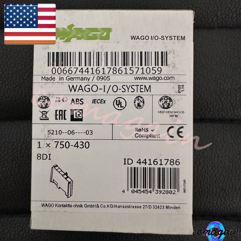 2Pcs For WAGO 750-430 750430 Analog Input PLC Module 8-Channel Digital 24VDC New