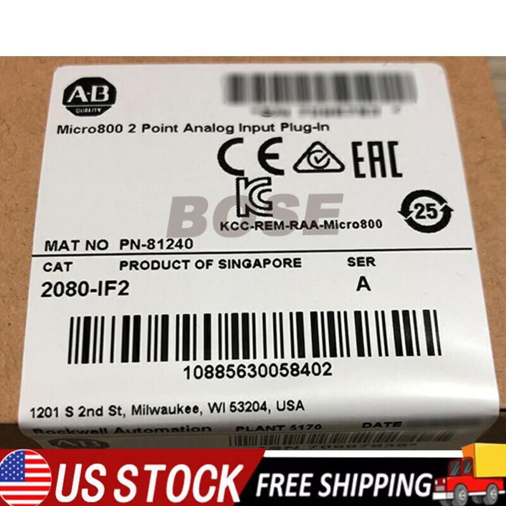 NEW Sealed AB 2080-IF2 Micro800 2 Point Analog Input Plug-In 2080IF2 US Free Tax