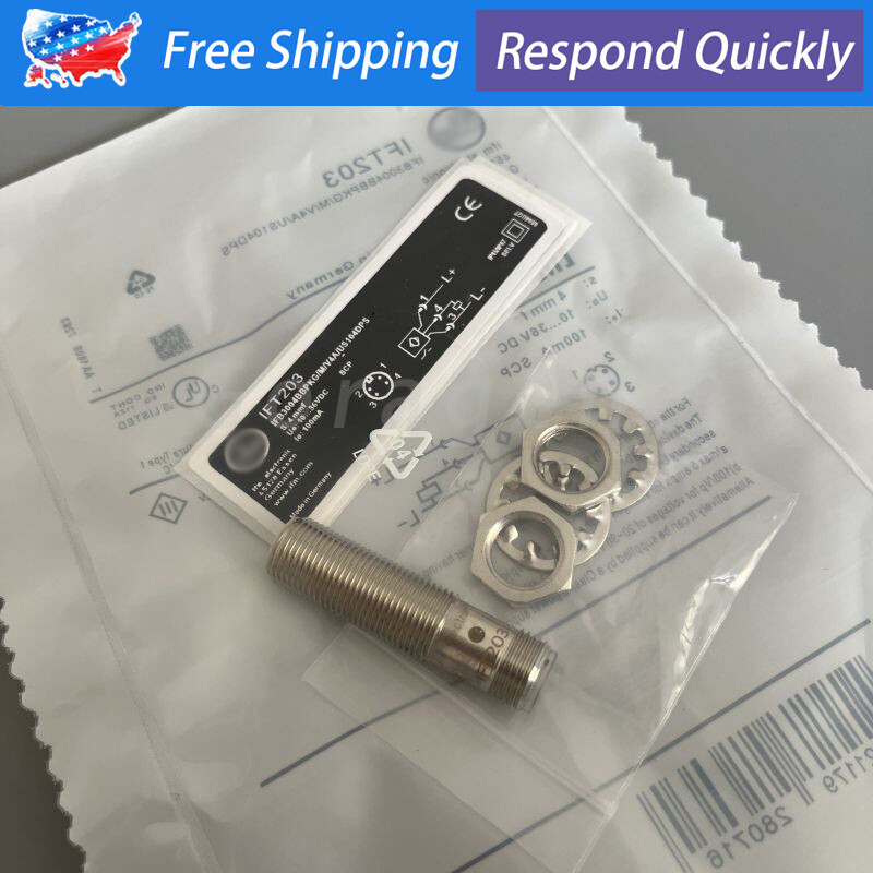 New Inductive Proximity Switch Sensor For IFM IFT203 4mm 4-Pins 10-36VDC 100mA