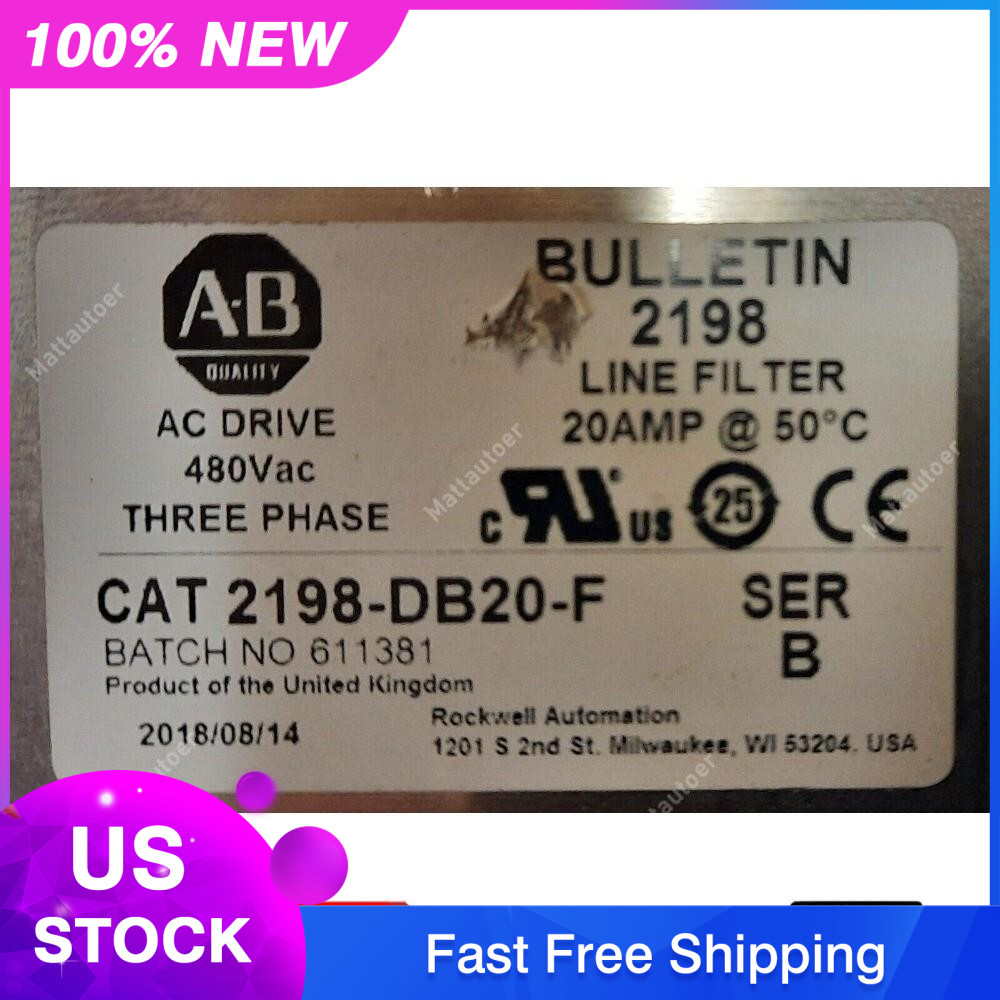 Allen Bradley 2198-DB20-F Three Phase Line Filter US Free Tax