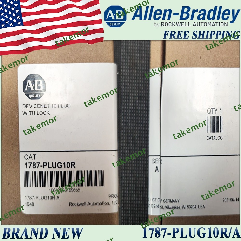 New Sealed AB 1787-PLUG10R/A DNet Open Style 10 Position Connector Free Ship&Tax