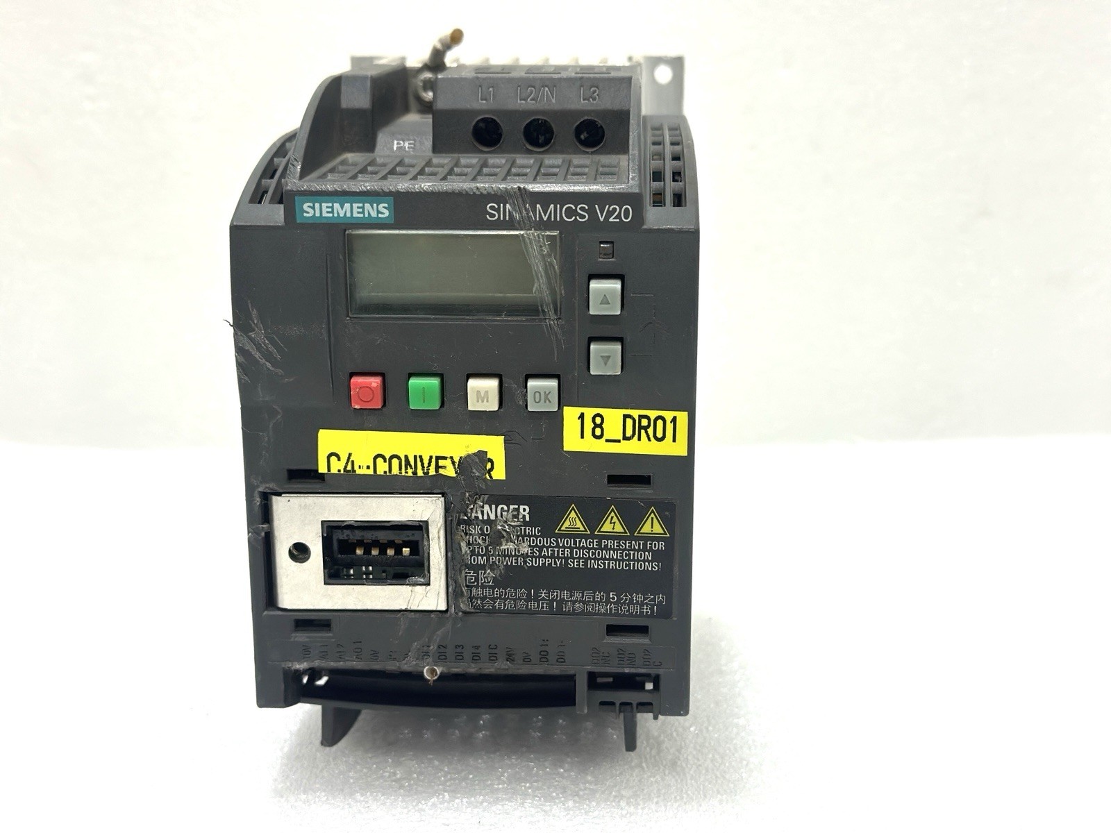 Siemens 6SL3210-5BE17-5UV0 Sinamics V20 0.75 KW=1 HP Inverter