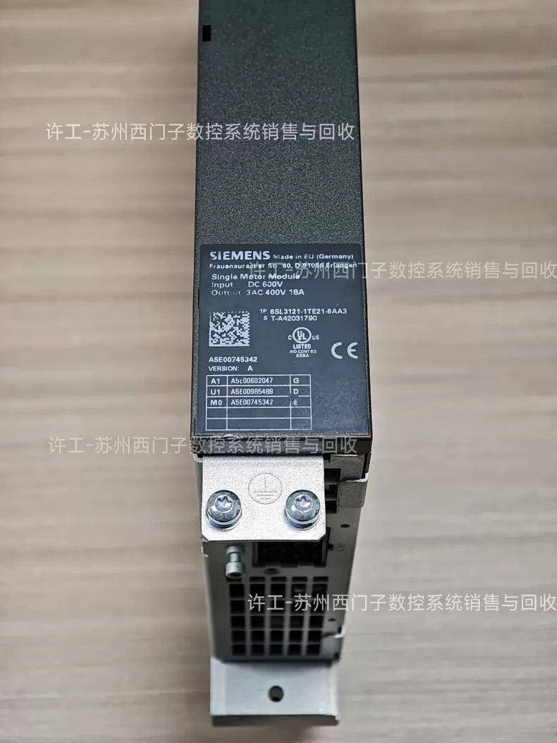 1PC USED Siemens 6SL3121-1TE21-8AA3 Single Motor Module FedEx/DHL
