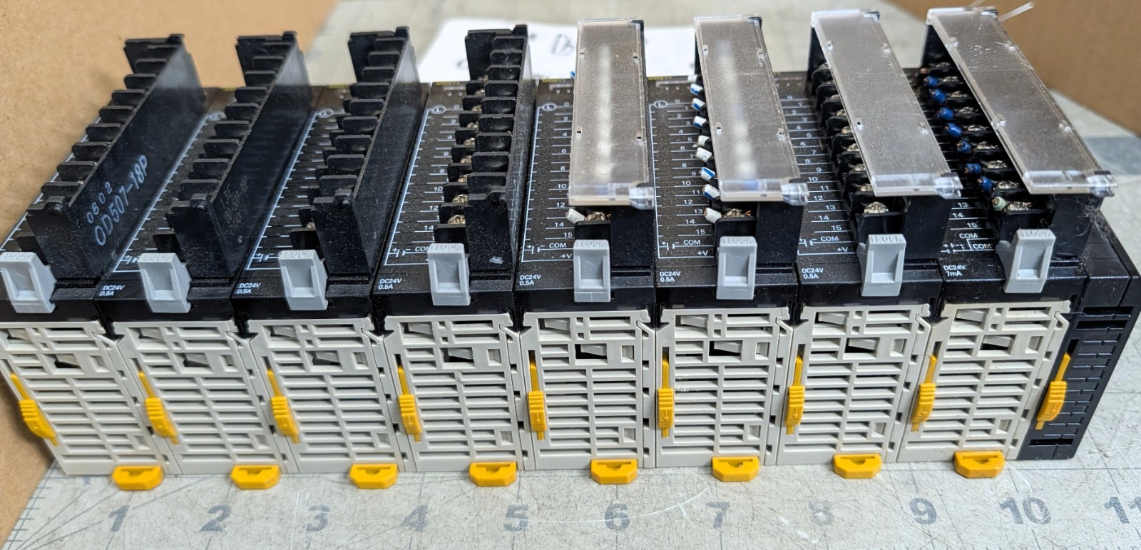 Omron SYSMAC PLC Rack – (7) CJ1W OD211, (1) ID211, (1) TER01 9 Slot [C8S4]#2