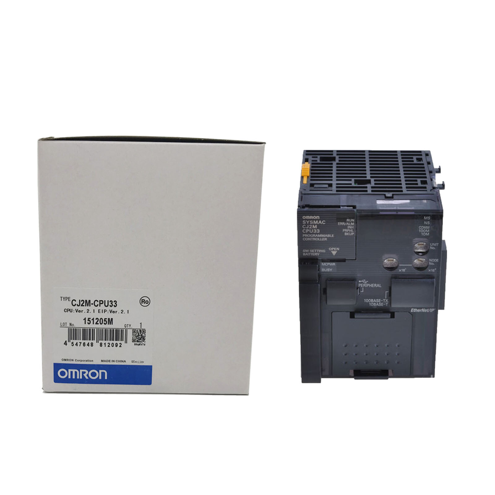 1PC Omron CPU CJ2M-CPU33 CJ2MCPU33 New In Box