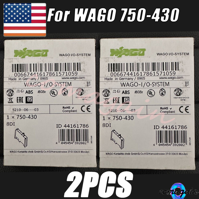2Pcs For WAGO 750-430 750430 Analog Input PLC Module 8-Channel Digital 24VDC New
