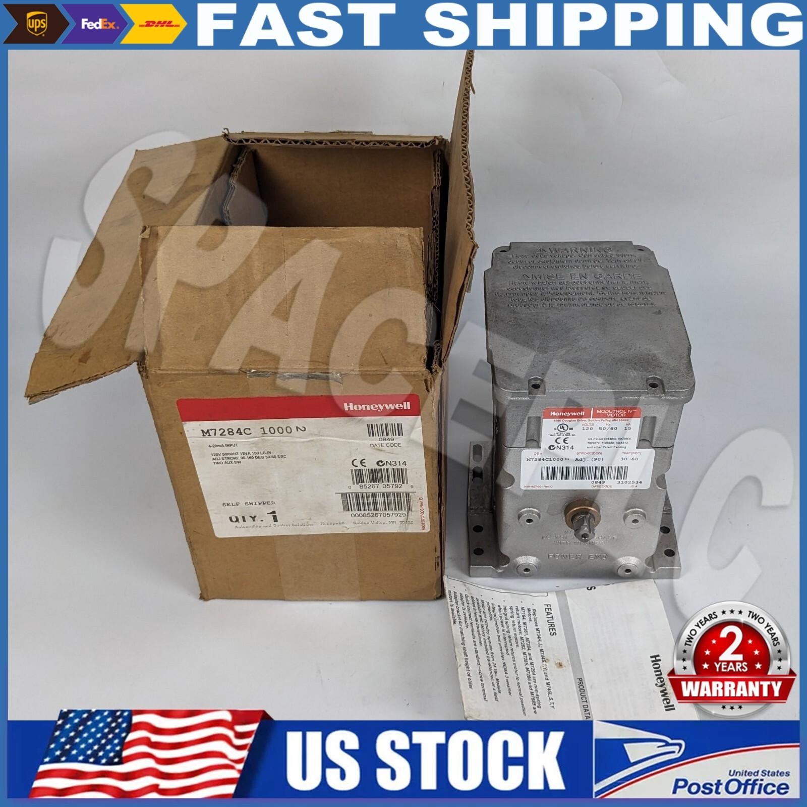 Honeywell M7284C1000 Non-Spring Return Foot Mounted Actuator Motor 120v