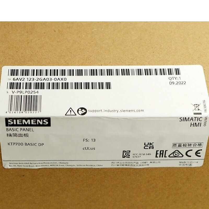 6AV2 123-2GA03-0AX0 NEWSIEMENS 6AV2123-2GA03-0AX0 SIMATIC HMI KTP700 Basic Panel
