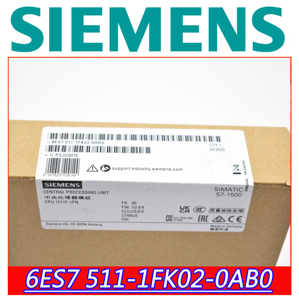Brand New Siemens 6ES7 511-1FK02-0AB0 6ES7511-1FK02-0AB0 High Quality Free Ship