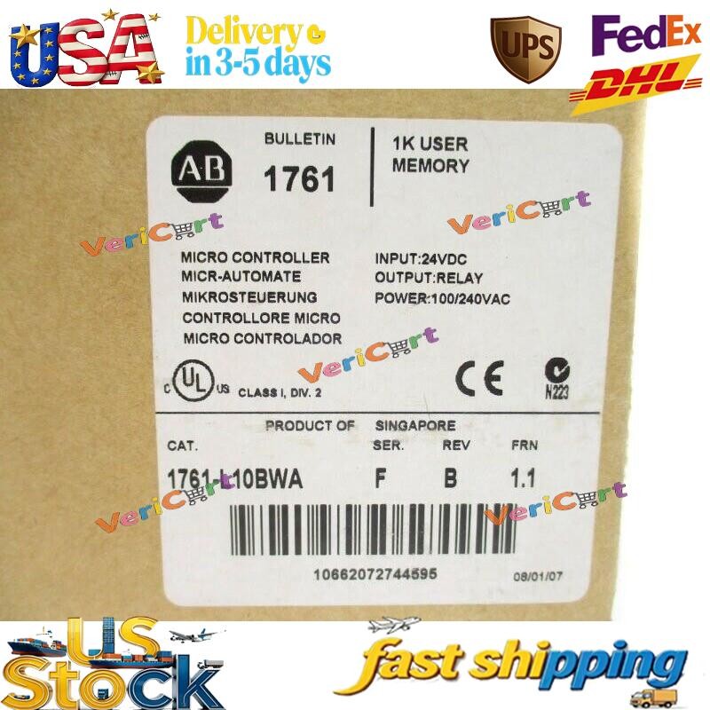 AB 1761-L10BWA MICROLOGIX 1000 Controller 1761L10BWA EXPRESS US Free Tax