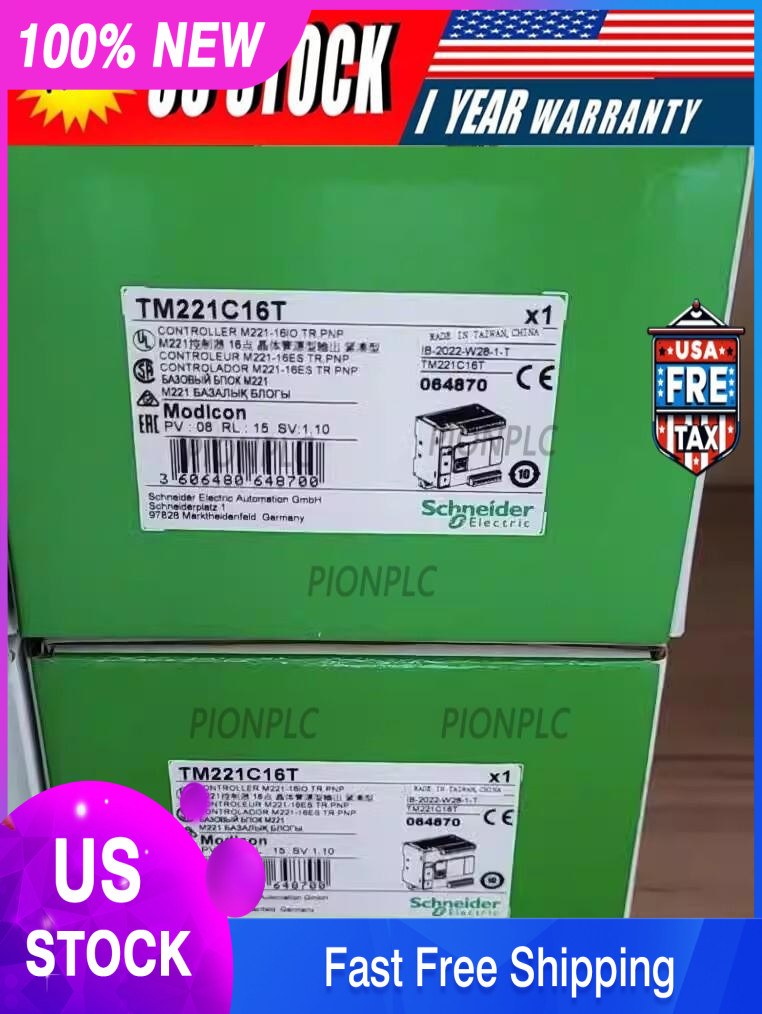 One Schneider TM221C16T PLC Module New In Box Fast Shipping US Free TAX