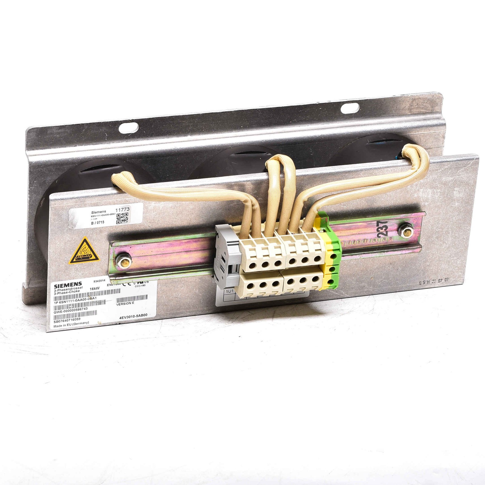 Siemens SIMODRIVE 611 RF Choke 16kW, UL 6SN1111-0AA00-0BA1 -used-