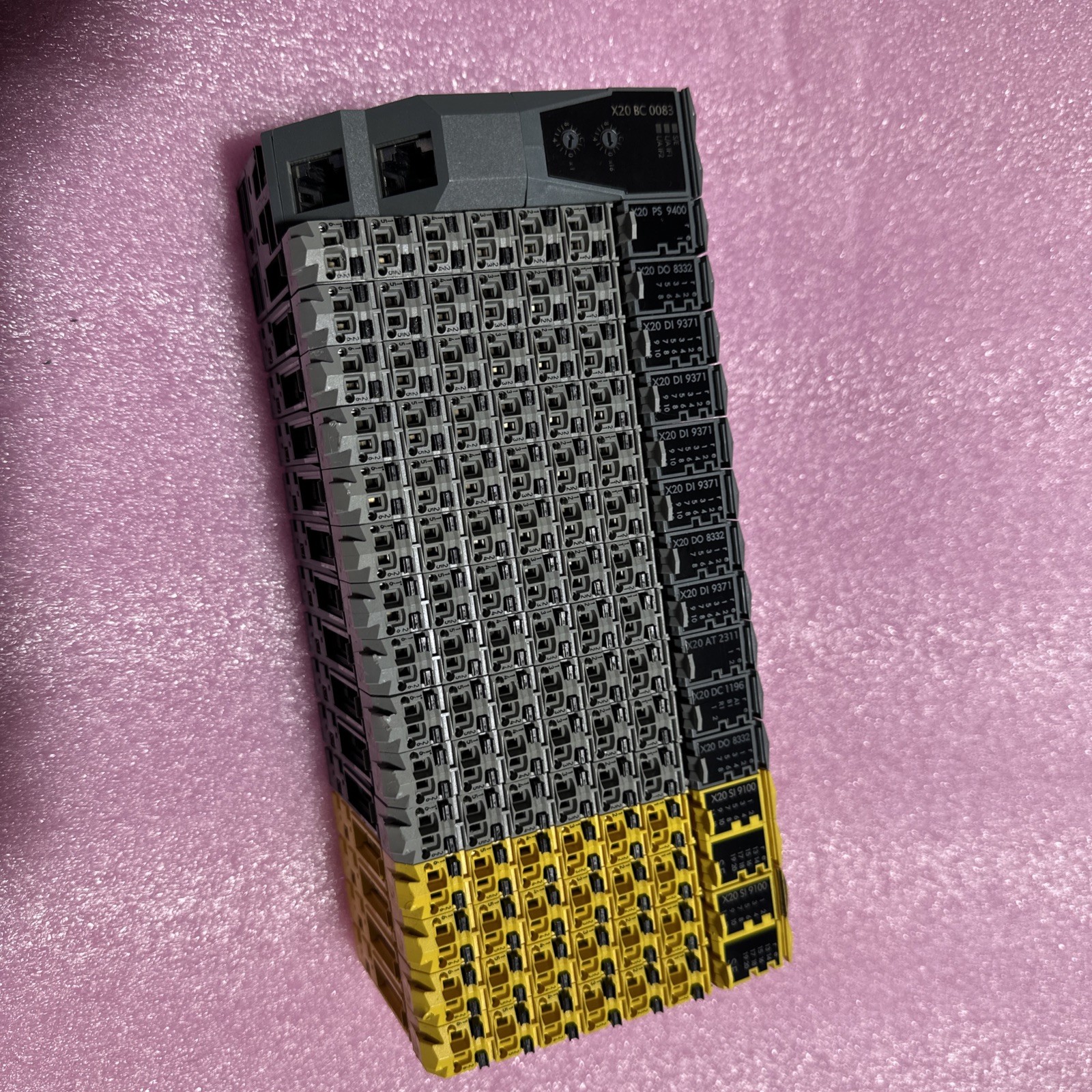 B&R X20 PLC Assembly, X20SI9100, X20DO8332, XS20DC1196, XS20AT2311, XS20DI9371,+