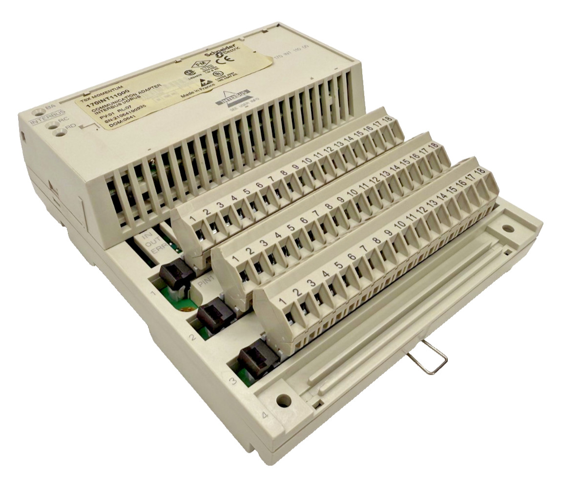 Schneider 170INT11000 Communication Adapter Interbus & 170ADM35011 I/O Base
