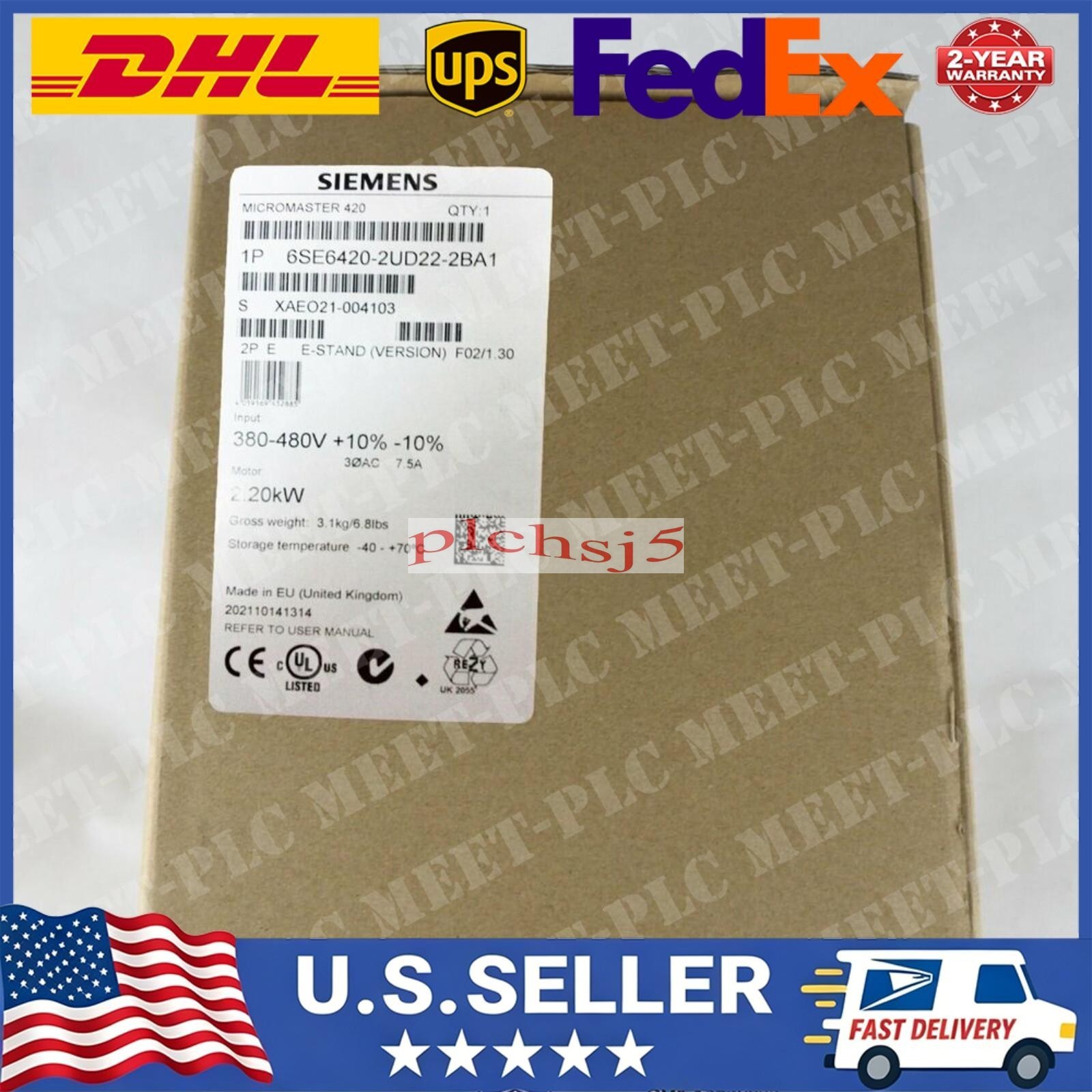 New SIEMENS 6SE6420-2UD22-2BA1 380V 2.2KW 6SE6 420-2UD22-2BA1 Expedited Shipping