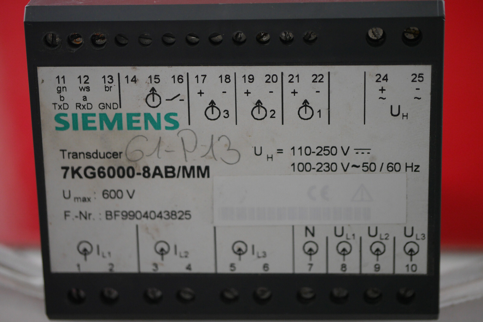 Siemens 7KG6000-8AB/MM Transducer Available Now