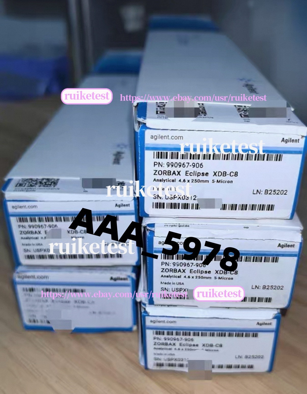 990967-906 Agilent ZORBAX Eclipse XDB-C8 Fast Resolution Column 4.6 x 250mm
