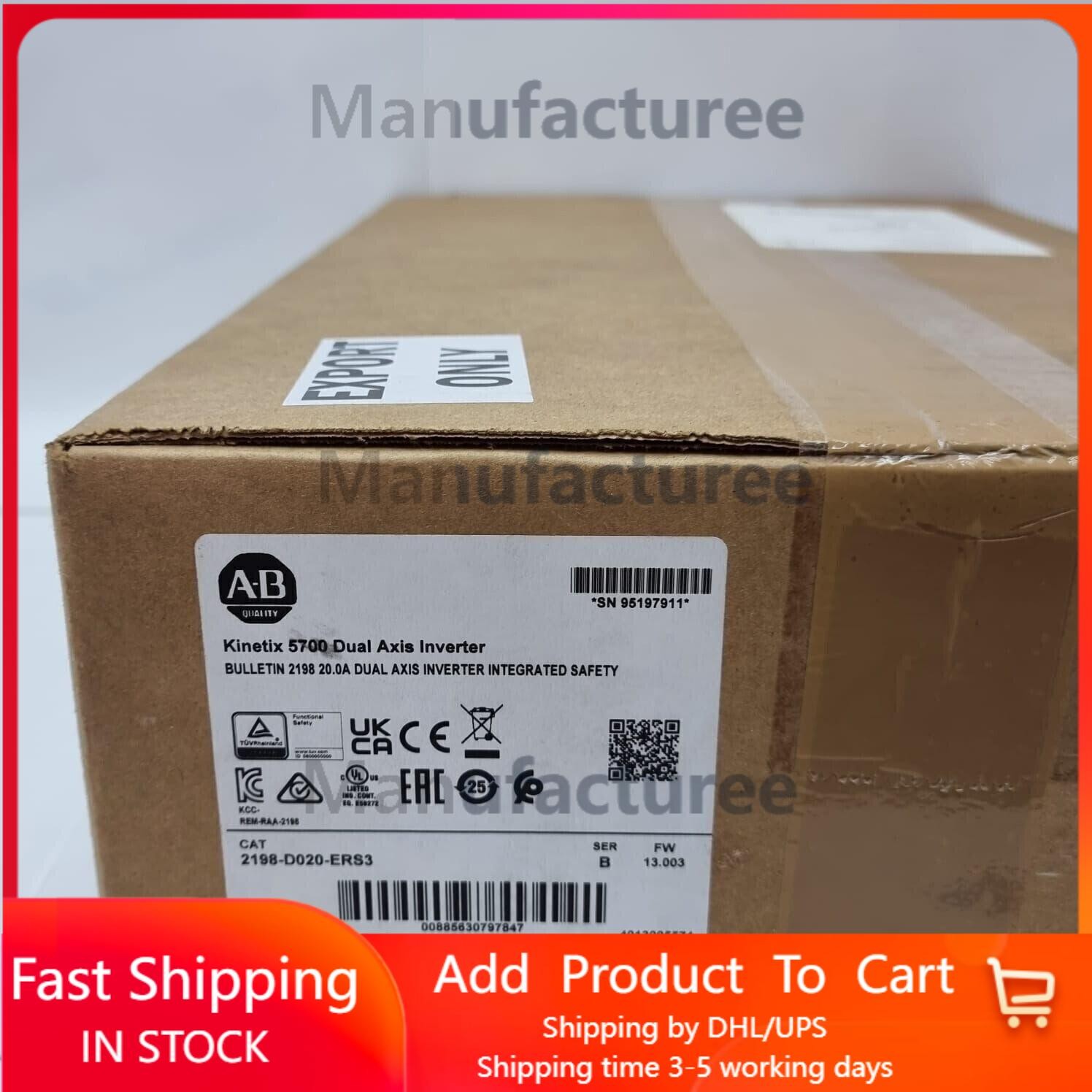 Sealed In Box Allen Bradley 2198-D020-ERS3 Kinetix 5700 Dual Axis Inverter