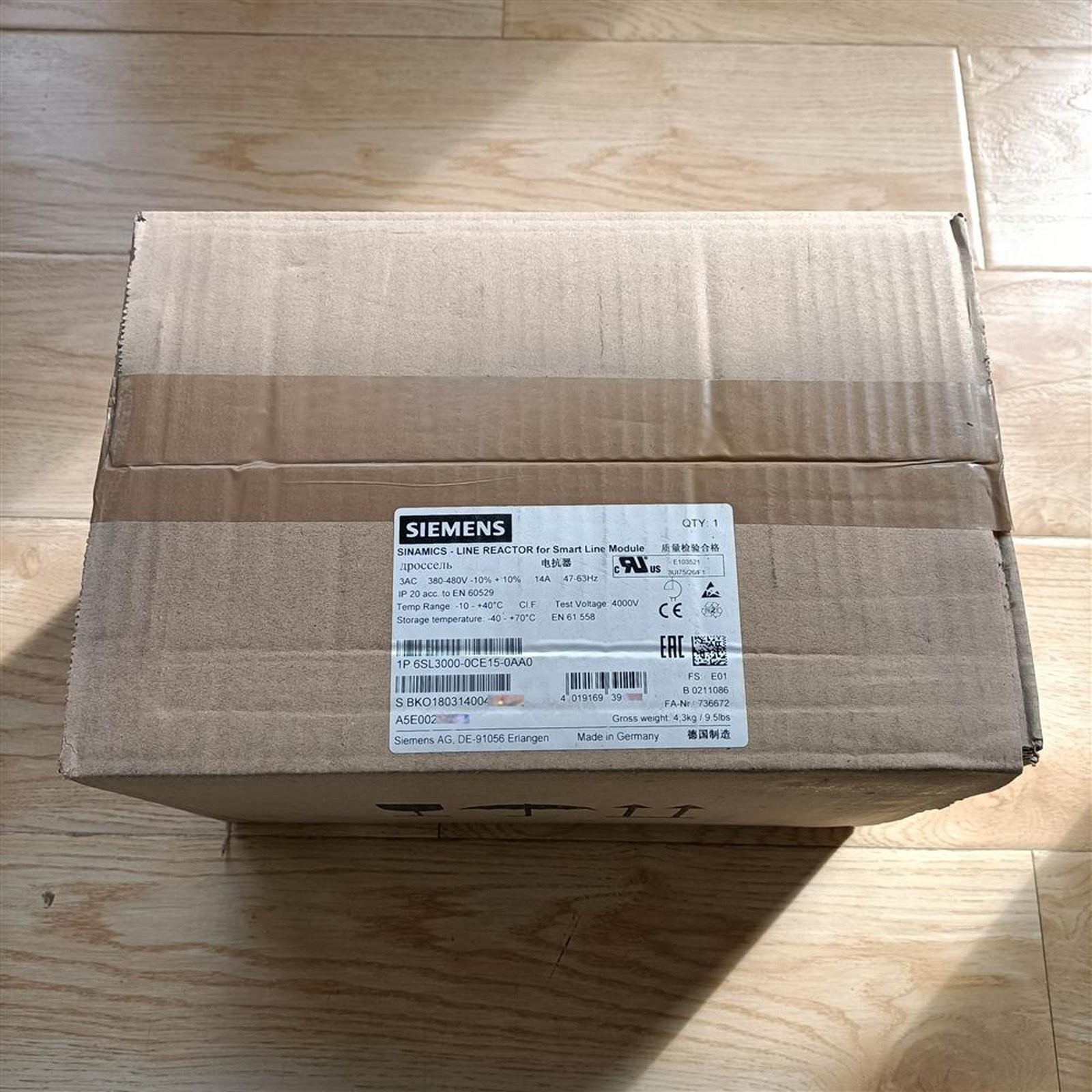 1PC NEW SIEMENS IN BOX 6SL3000-0CE15-0AA0 DROSSEL-LINE reactor ship DHL