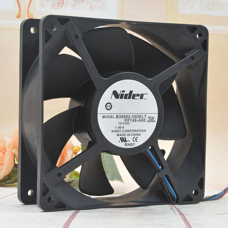1pcs NIDEC B35502-35DE 12CM 12V 1.40A B35502-35DEL7 12038 pwm speed control fan