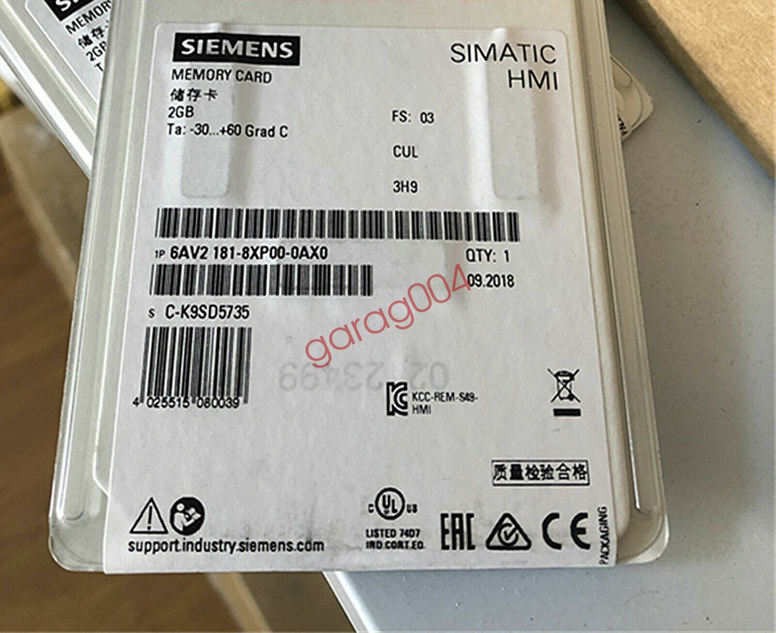 Siemens 6AV2 181-8XP00-0AX0 Memory Card New One Free Shipping 6AV2181-8XP00-0AX