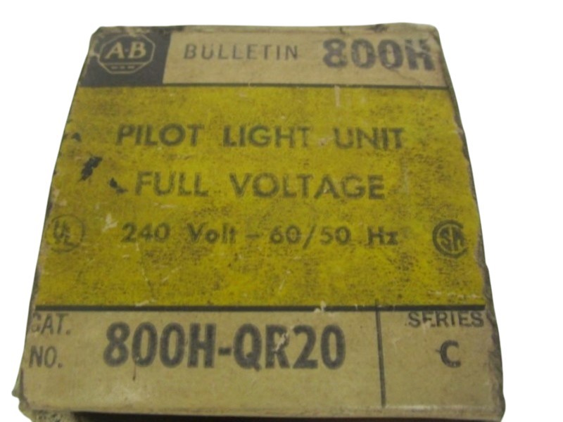ALLEN BRADLEY 800H-QR20 SR. C PILOT LIGHT (AS PICTURED) NSMP
