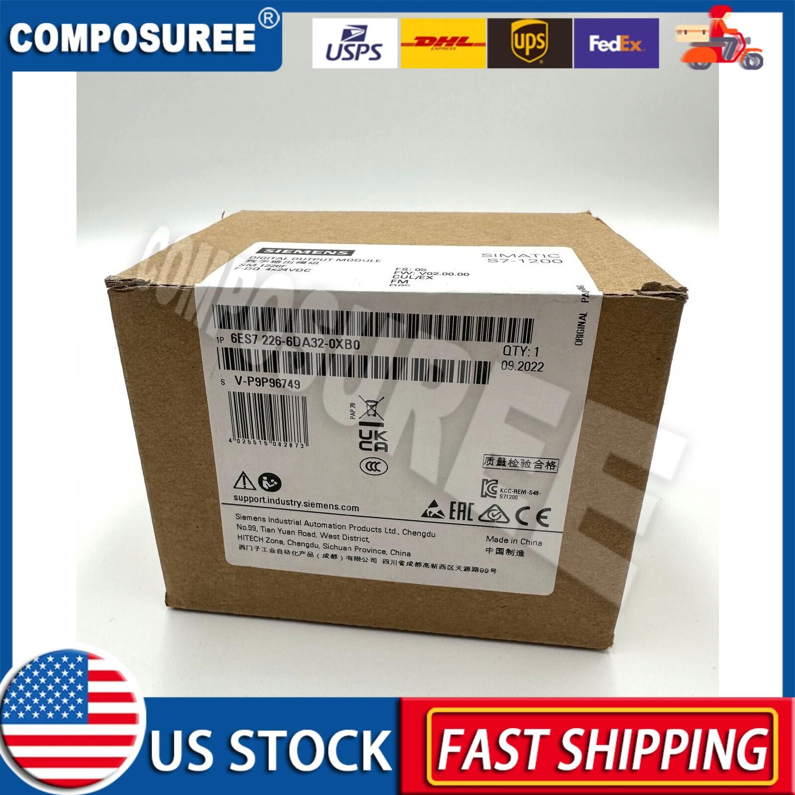 New Siemens 6ES7226-6DA32-0XB0 6ES7 226-6DA32-0XB0 S7-1200 Digital Output SM1226