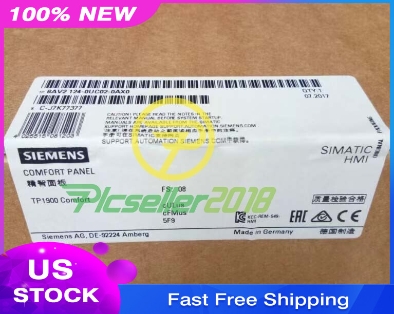 6AV2 124-0UC02-0AX0 NEW SIEMENS 6AV2124-0UC02-0AX0 SIMATIC TP1900 Comfort Panel