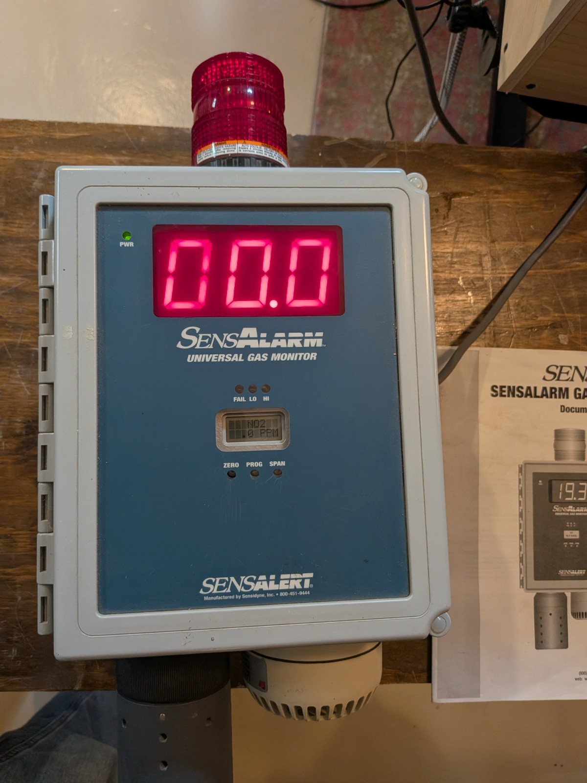 SensAlarm Universal Gas Monitor – Nitrogen Dioxide (NO2), Works