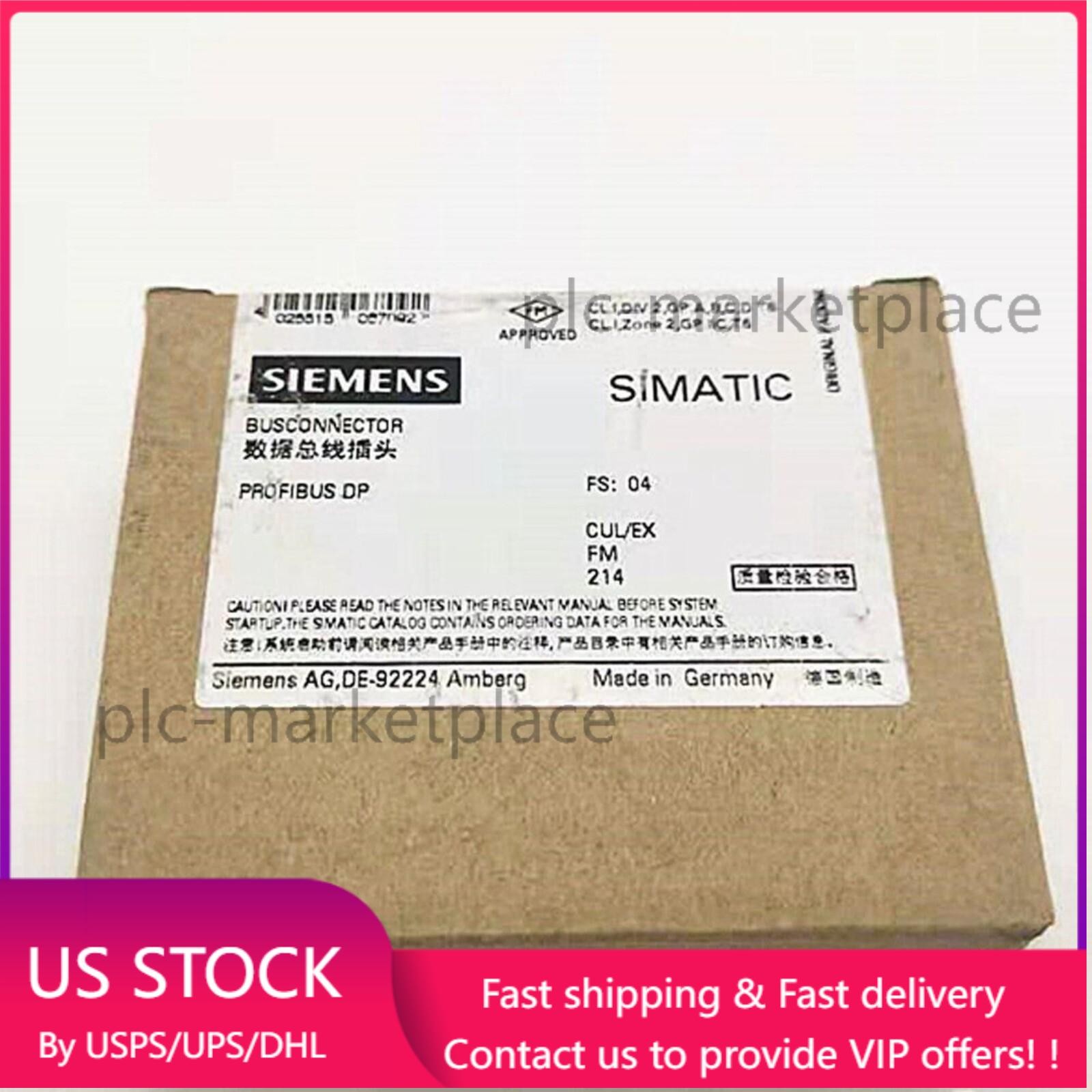 New Siemens Profibus DP Connector 6ES7972-0BA12-0XA0 6ES79720BA120XA0